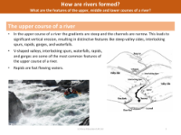 Upper course of a river - Info sheet