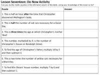 Lesson 17 - Worksheet