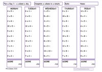 2, 3, 4, 5, 8 & 10 Times Table