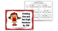 Dividing One and Two Digit Numbers by 100