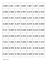 Random numbers with 3dp