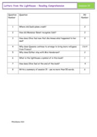 4. Reading Comprehension answers