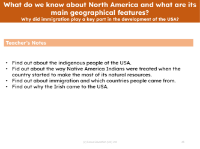 Why did immigration play a key part in the development of the USA? - Teacher notes