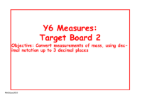 Target Board - Units of mass