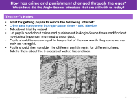 Which laws did the Anglo-Saxons introduce that are still with us today? - Teacher's notes