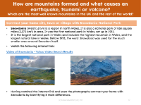 Contrast Snowdonia with your home town - Worksheet