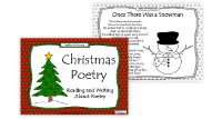 Christmas Poetry Unit - Lesson 1 - Once there was a snowman