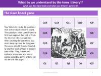The Slave Board Game - Activity - Year 5
