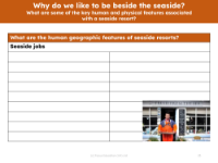 Seaside jobs - Worksheet