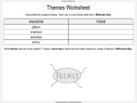 Billionaire Boy - Lesson 3 - Themes Worksheet