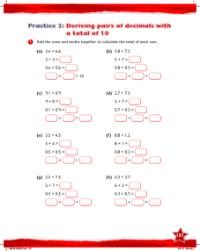 Work Book, Review of finding pairs of 1-place decimals with a total of 1