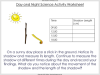 Day and Night - Worksheet