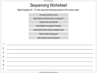 Charlie and the Chocolate Factory - Lesson 10: How Will it End?  - Sequencing Worksheet