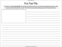 Fantastic Mr Fox - Lesson 6 - Fox Fact File Worksheet