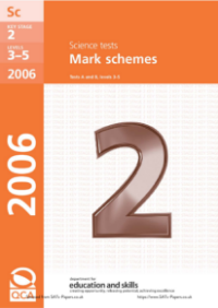 SATS papers - Science 2006 Marking Scheme
