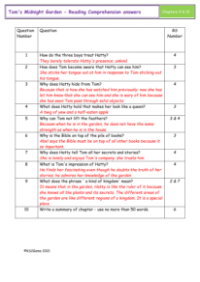 5. Reading Comprehension answers