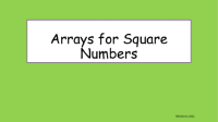 Square Number Arrays