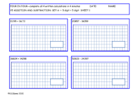 Addition and Subtraction Set A - 5d numbers