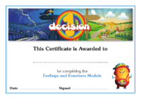 Feelings and Emotions - Certificate
