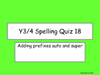 Adding Prefixes 'auto' and 'super' Quiz