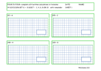  Division Set K 3 digit number - 2, 4 6, 8 or 10 with remainder