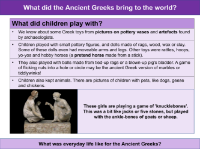 Games of the Ancient Greeks - Info sheet