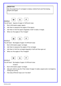 Missing lengths and angles worksheet