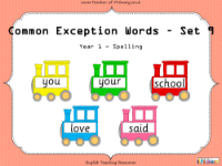 Common Exception Words - Set 9 - PowerPoint