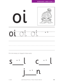 Letter formation - "oi" Phonics phase 3  - Worksheet 