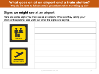 Signs at the airport - Worksheet