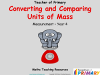 Converting and Comparing Units of Mass - PowerPoint