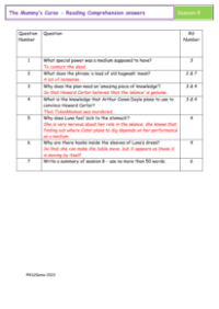 5. Reading Comprehension answers