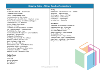 Wider Reading Suggestions