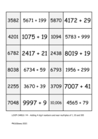 Adding near multiples of 1, 10 and 100