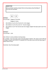 Ratio with unequal sharing worksheet