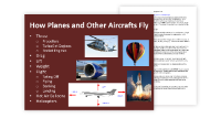 How Planes and Other Aircrafts Fly