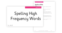 Week 19 - Lesson 3 Spelling High Frequency Words
