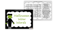 Halloween Wow Words