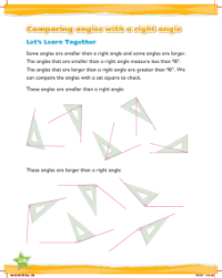 Learn together, Comparing angles with a right angle
