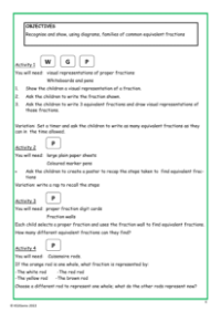 Showing equivalent fractions worksheet