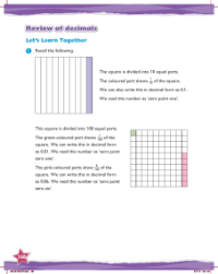 Learn together, Review of decimals (1)