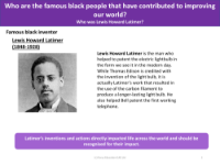 Lewis Howard Latimer - Info Pack - Year 2