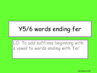 Words Ending in 'fer' Presentation