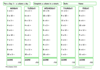 3, 6 and 12 Times Table