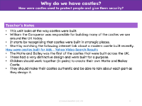 How were castles used to protect people and to give them security? - Teacher notes