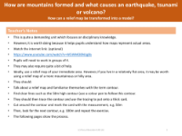 How can a relief map be transformed into a model of a mountain? - Teacher notes