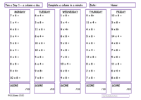 4 and 8 Times Table