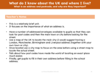 What is an address and postcode, and why are they important?  - Teacher notes