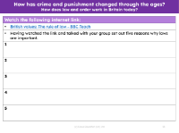 How does law and order work in Britain today? - Worksheet