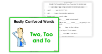 Easily Confused Words - Two, Too and To